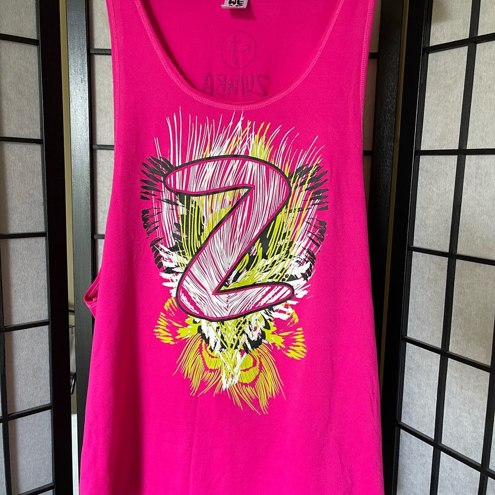 Hot Pink Zumba Tank Top Size Large